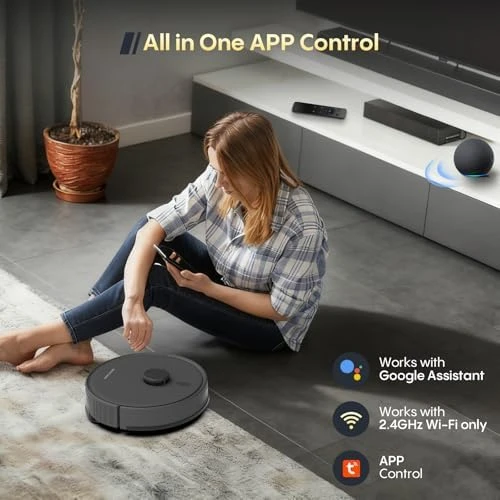 Robot Vacuum and Mop Combo with Self-Emptying Dock — Robot Vacuum, eitton