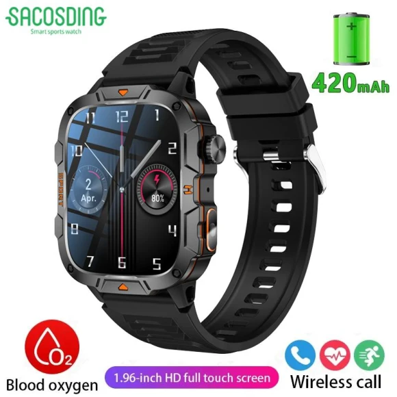 Rugged Smartwatch for Men — Smart Watch, SACOSDING