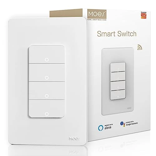 Smart 4 Gang Light Switches, 2nd Generation — Smart Switch, MOES
