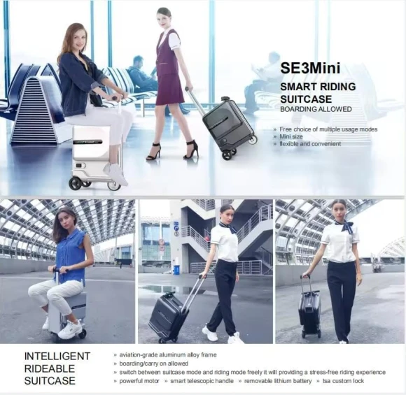 20 Inch Smart Rideable Suitcase Electric Luggage Scooter Carry On — Smart Luggage, Airwheel