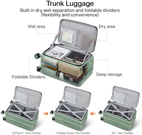 24 Inch Luggage with Cup Holder and Charge — Smart Luggage, Hanke