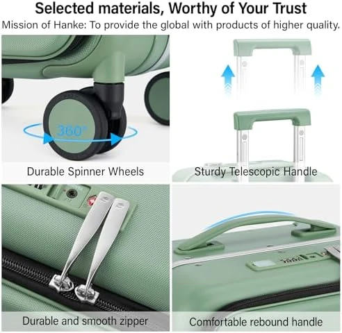 24 Inch Luggage with Cup Holder and Charge — Smart Luggage, Hanke