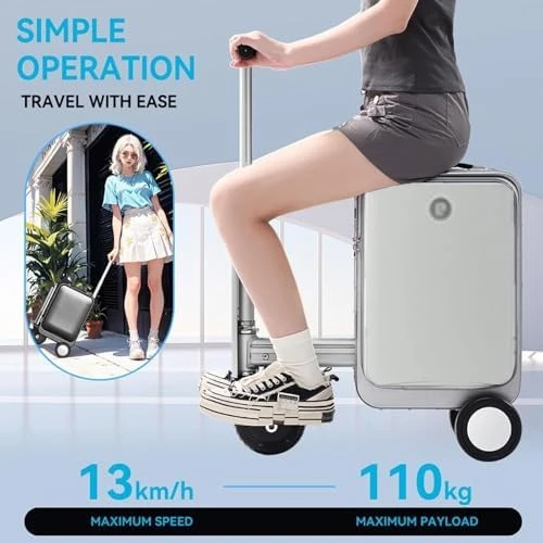Electric Rideable Suitcase — Smart Luggage, KWUHNJF