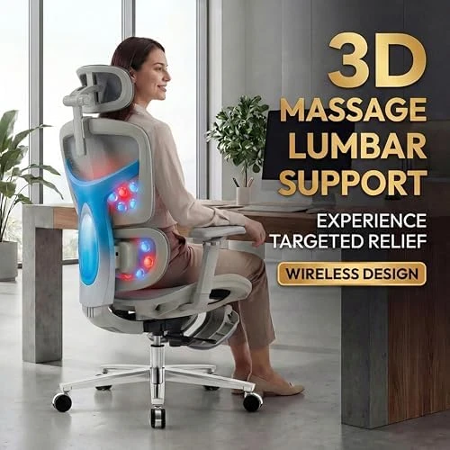 Ergonomic Office Chair with Footrest & Massage Lumbar Support — Smart Chairs, COTYFLY