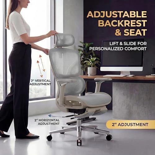 Ergonomic Office Chair with Footrest & Massage Lumbar Support — Smart Chairs, COTYFLY