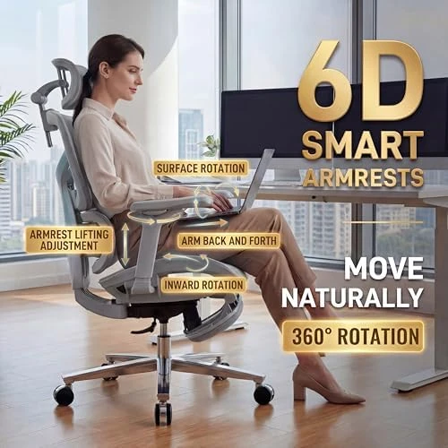 Ergonomic Office Chair with Footrest & Massage Lumbar Support — Smart Chairs, COTYFLY
