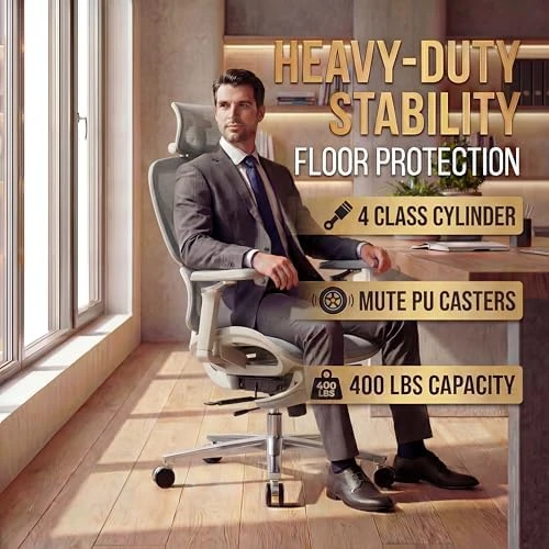 Ergonomic Office Chair with Footrest & Massage Lumbar Support — Smart Chairs, COTYFLY