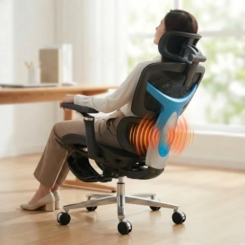 Ergonomic Office Chair with Footrest & Massage Lumbar Support — Smart Chairs, COTYFLY
