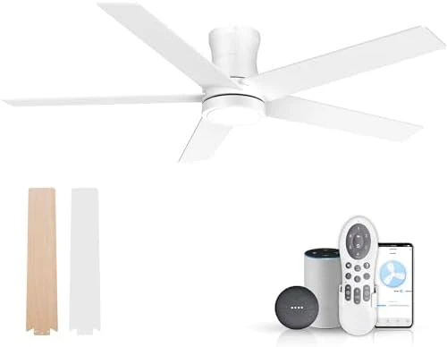Low Profile Ceiling Fan with Lights — Smart Fan, Lorpies