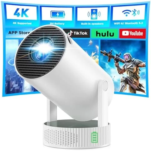 Mini Projector with Wifi and Bluetooth, Built-in Battery — Smart Projector, CAMWORLD