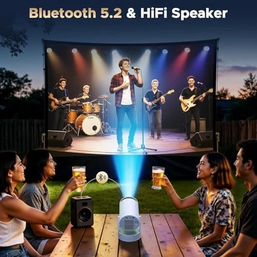 Mini Projector with Wifi and Bluetooth, Built-in Battery — Smart Projector, CAMWORLD