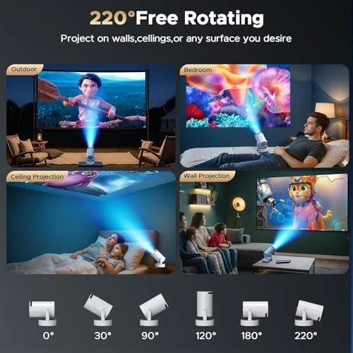 Mini Projector with Wifi and Bluetooth, Built-in Battery — Smart Projector, CAMWORLD