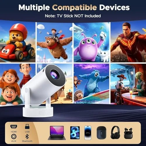 Mini Projector with Wifi and Bluetooth, Built-in Battery — Smart Projector, CAMWORLD