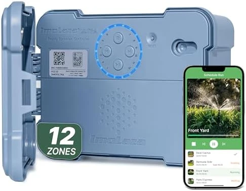 Outdoor Smart Sprinkler Controller, 8-Zone WiFi Irrigation Controller — Irrigation System, Imolaza