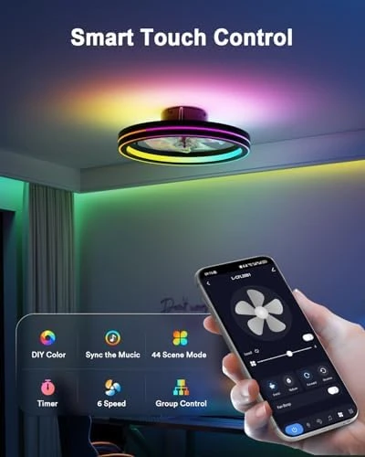 Smart Ceiling Fan Light with Nightlight — Smart Fan, Lumary