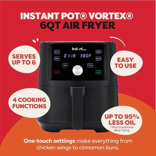 Vortex 6QT XL Air Fryer, 4-in-1 — Air Fryer, Instant Pot