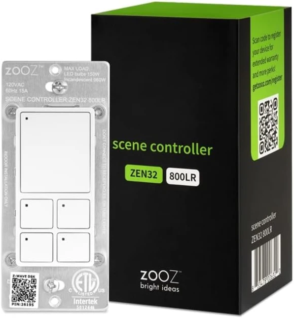 Z-Wave Long Range Scene Controller — Smart Home Hub, ZOOZ
