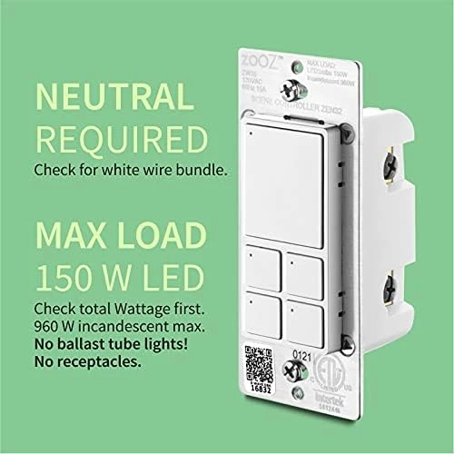 Z-Wave Long Range Scene Controller — Smart Home Hub, ZOOZ