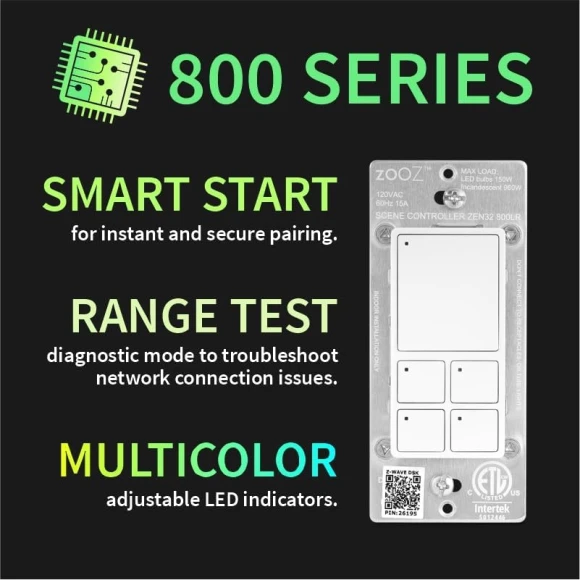 Z-Wave Long Range Scene Controller — Smart Home Hub, ZOOZ