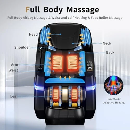 4D Smart Massage Chair - Zero Gravity S-L Full Body Massage Sofa/Recliner — Massage Chairs, SOMANOVA