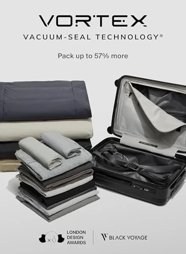 Air Vacuum Seal Suitcase Carry-On — Smart Luggage, BlackVoyage