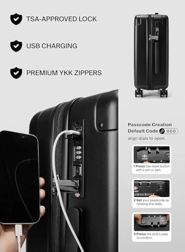 Air Vacuum Seal Suitcase Carry-On — Smart Luggage, BlackVoyage