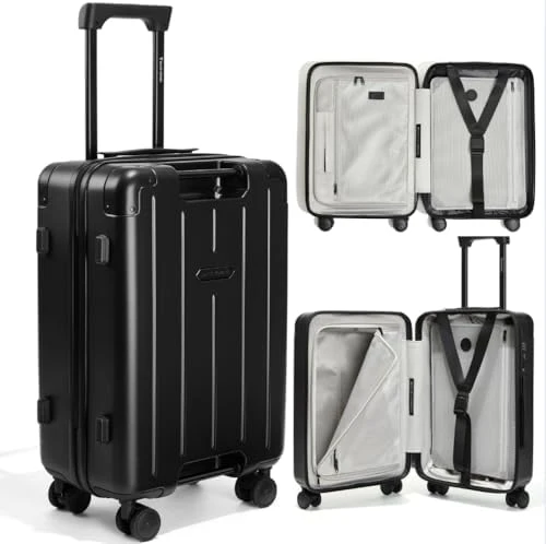 Air Vacuum Seal Suitcase Carry-On — Smart Luggage, BlackVoyage