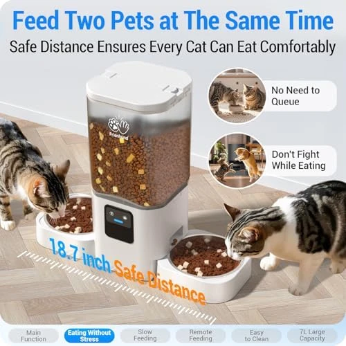 Automatic Cat Feeders 2 Cat with Slow Feed — Automatic Pet Feeder, Frienhund