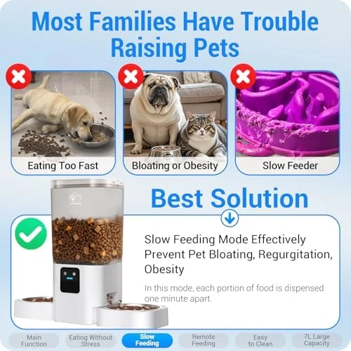 Automatic Cat Feeders 2 Cat with Slow Feed — Automatic Pet Feeder, Frienhund