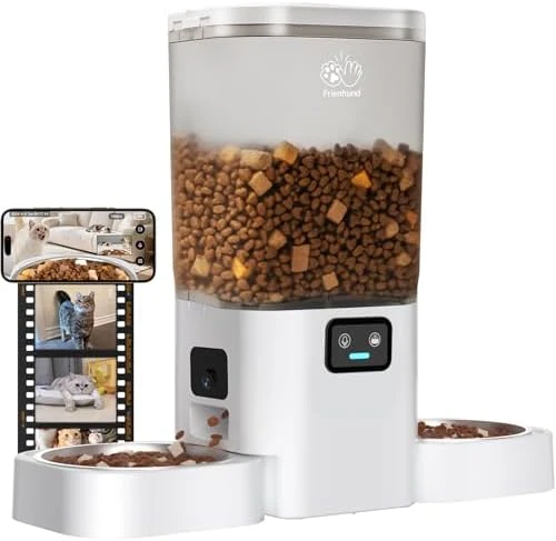 Automatic Cat Feeders 2 Cat with Slow Feed — Automatic Pet Feeder, Frienhund