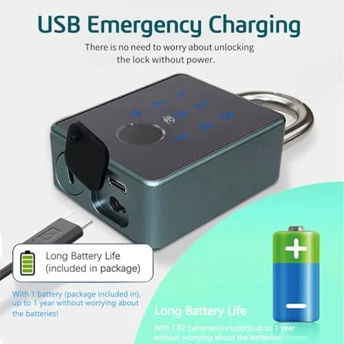 Combination Padlock, Fingerprint Bluetooth Padlock — Smart Lock, UCB