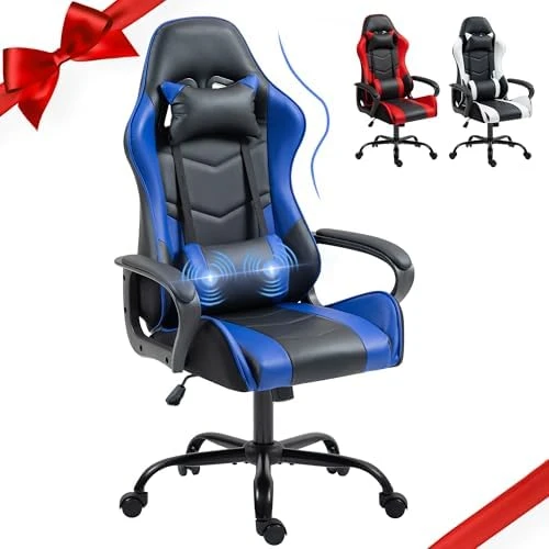 Gaming Chair with Massage Lumbar Support — Smart Chairs, ECOTOUGE