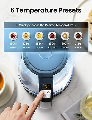 Glass Tea Kettle and Kettle Water Boiler — Electric Kettle, COMFEE'