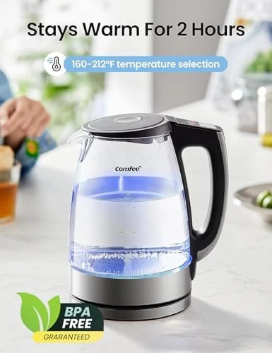 Glass Tea Kettle and Kettle Water Boiler — Electric Kettle, COMFEE'
