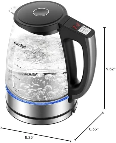 Glass Tea Kettle and Kettle Water Boiler — Electric Kettle, COMFEE'