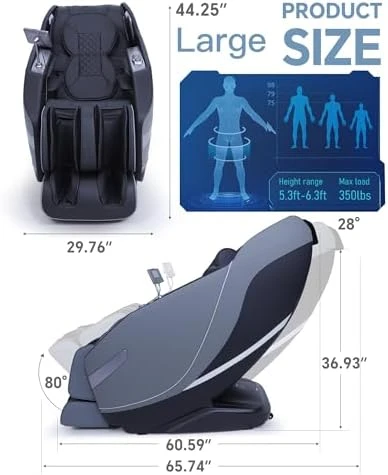 Massage Chair Full Body Zero Gravity with Rocking Sleep Mode and Knee & Calf Therapy — Massage Chairs, UIIU