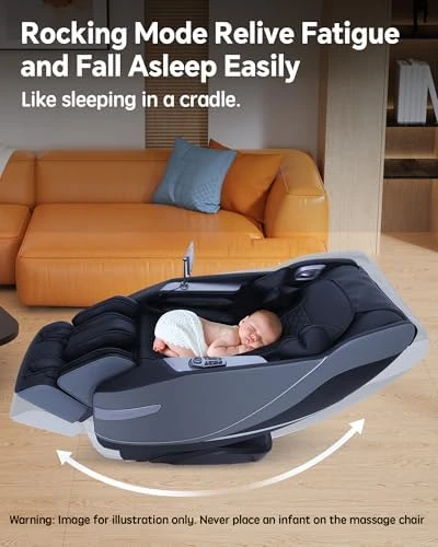 Massage Chair Full Body Zero Gravity with Rocking Sleep Mode and Knee & Calf Therapy — Massage Chairs, UIIU