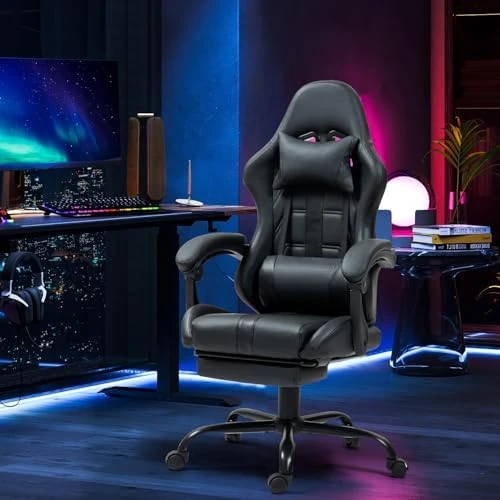 Massage Gaming Chair with Footrest — Smart Chairs, ECOTOUGE