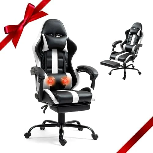 Massage Gaming Chair with Footrest — Smart Chairs, ECOTOUGE