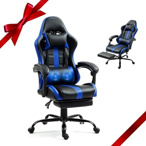 Massage Gaming Chair with Footrest — Smart Chairs, ECOTOUGE