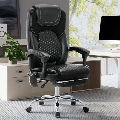 Massage Office Chair with 3-Level Heat and Footrest — Massage Chairs, MALOL