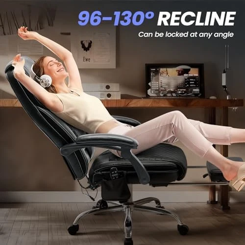 Massage Office Chair with 3-Level Heat and Footrest — Massage Chairs, MALOL
