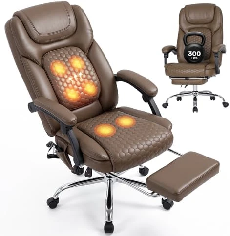 Massage Office Chair with 3-Level Heat and Footrest — Massage Chairs, MALOL