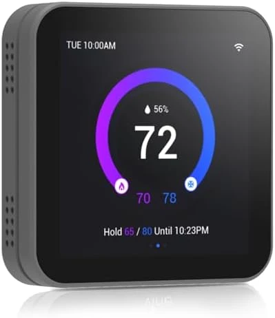Programmable Thermostat with Touch Screen, WiFi Smart Home Thermostat for AC and Heating — Smart Thermostat, vine