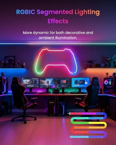 RGBIC Neon Rope Light, 5M Matter-Certified Neon Strip Lights — LED Strip Lights, SwitchBot