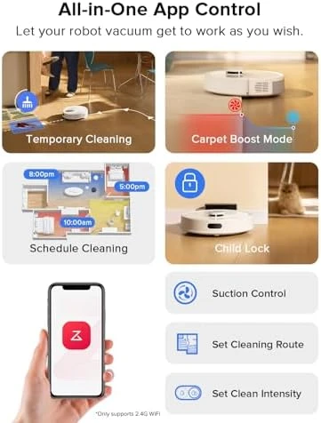 Robot Vacuum and Mop Combo, 8,000Pa Suction — Robot Vacuum, Roborock