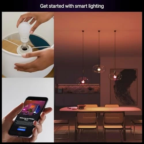 Smart LED A19 Bulb, White and Color Ambiance — Smart Light Bulb, Philips