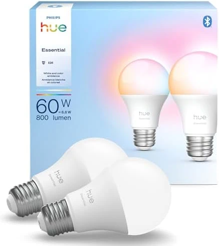 Smart LED A19 Bulb, White and Color Ambiance — Smart Light Bulb, Philips