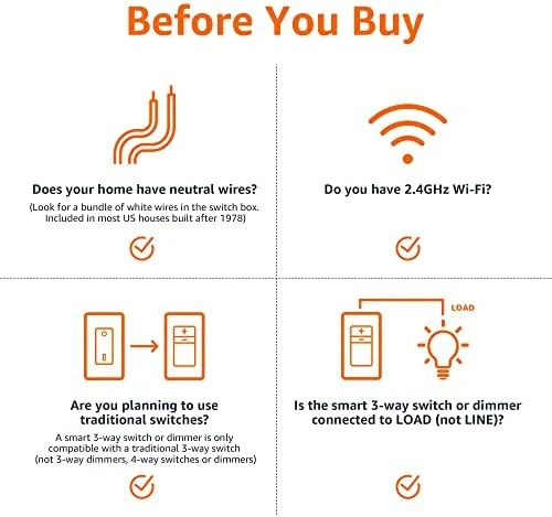 Smart Light Switch, 3-Way, Works with Alexa Only, Voice Control, 2.4 GHz Wi-Fi, No Hub Required — Smart Switch, Amazon Basics