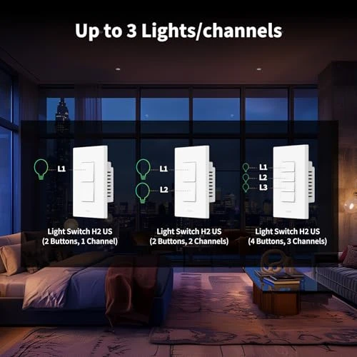 Smart Light Switch H2 (2-in-1 Neutral, 2 Buttons, 2 Channels) — Smart Switch, Aqara